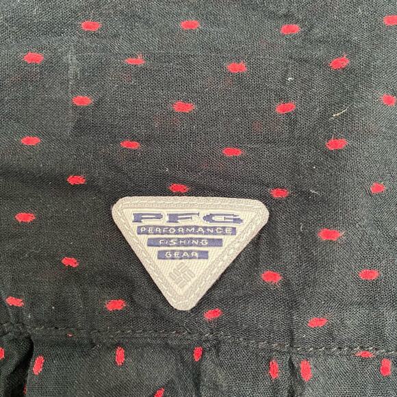 Columbia PFG Georgia Long Sleeve Button Down Blue Polka dot Small - Picture 9 of 9